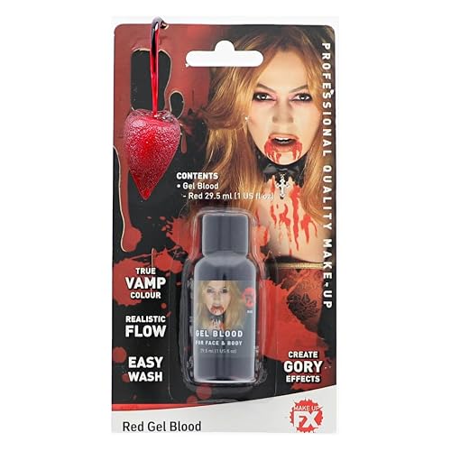 Red Blood Gel - 1 Fl Oz - Create THICKER, Gooey Blood Effects, Perfect for Vampire Bites, Decarying Zombie Skin, SFX Wounds and Open Gashes