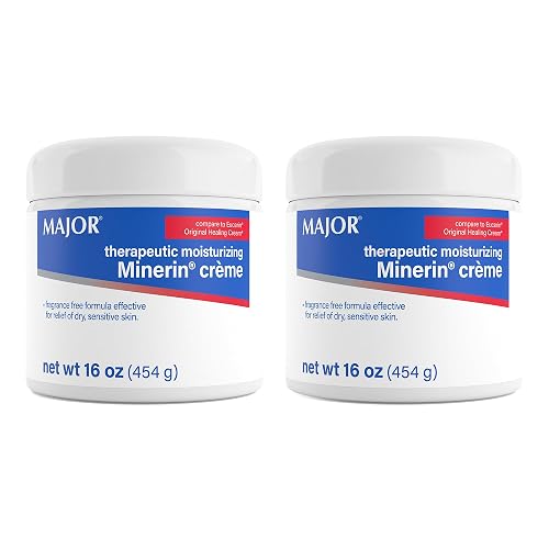 MAJOR Therapeutic Moisturizing Minerin Créme - Body Cream Moisturizer for Dry Skin - Fragrance-Free - 16 Oz. (2 Pack)