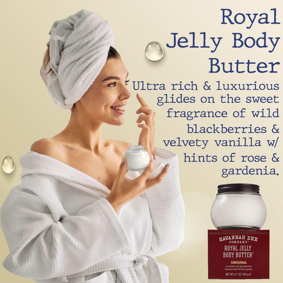 Savannah Bee Company Royal Jelly Body Butter - Deep Hydrating Body Butter - Original