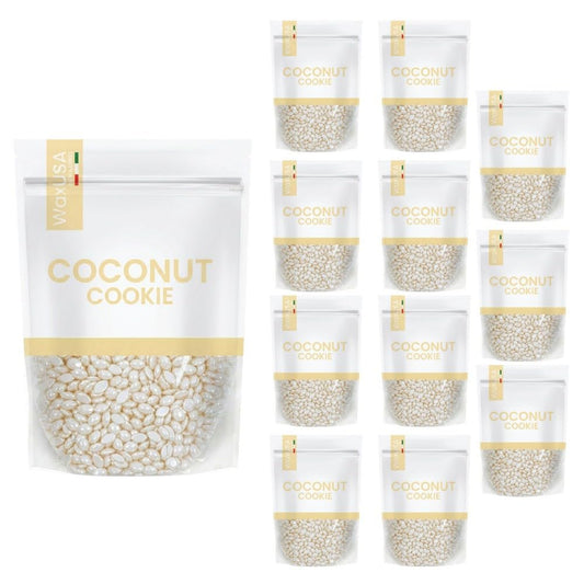 WaxUSA by Waxness Hard Wax Beads 1 lb (450g) Pack of 20 - Coconut Cookie Creamy Texture - Professional Stripless Hair Removal - Made in Italy Beauty and Personal Care Waxness
