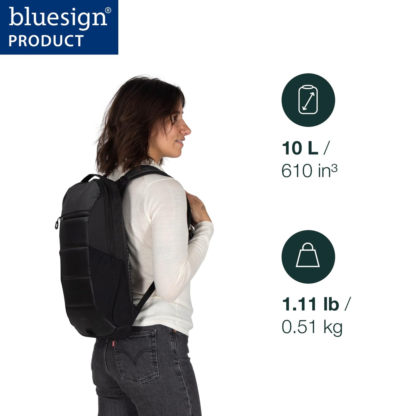 Osprey Ozone Slim Pack - Lightweight Laptop Backpack with AirScape Suspension, Water Bottle Pockets & Slim Travel Design - Fits Most 16" Laptops - Personal Item or Carry-On Compatible, Black