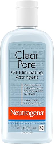 Neutrogena Clear Pore Oil-Eliminating Astringent 8 oz (Pack of 4)