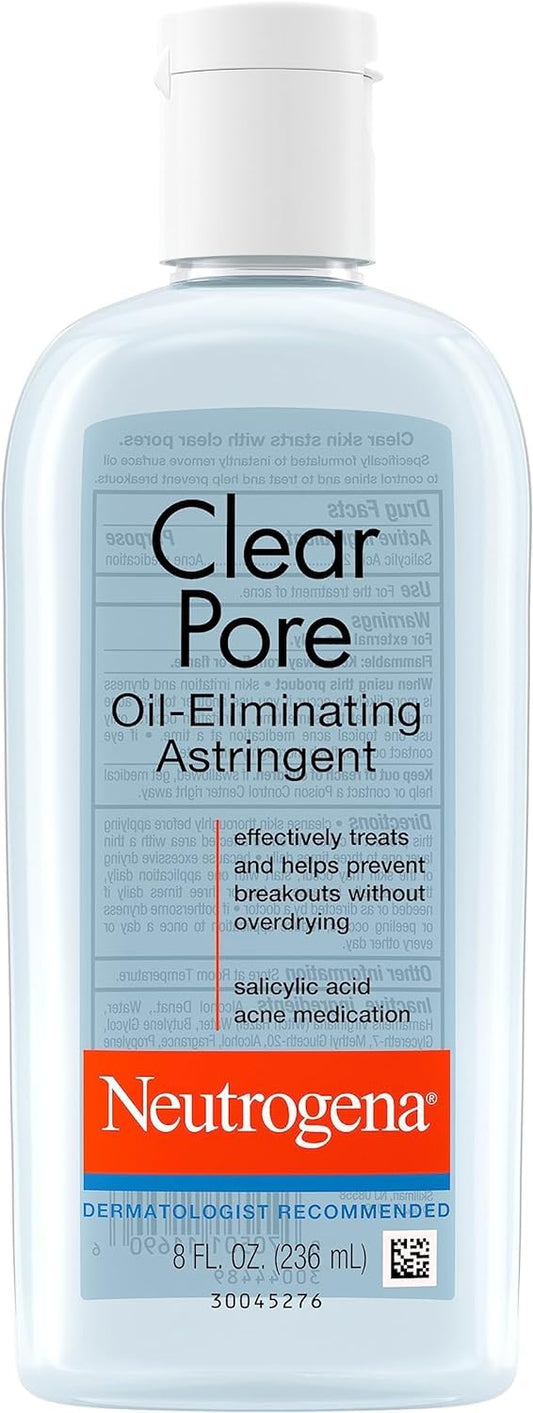 Neutrogena Clear Pore Oil-Eliminating Astringent 8 oz (Pack of 3)