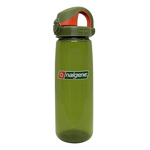 Nalgene On the Fly BPA-Free Water Bottle, Juniper with Juniper/Orange, 24 Oz