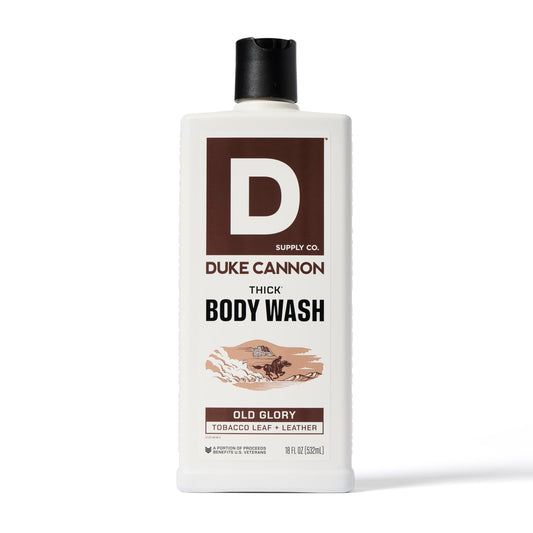 Duke Cannon Supply Co. Thick High Viscosity Body Wash - 3X Thicker, Cleansing Shower and Bath Gel, Mineral-Enriched for Men - Tobacco Leaf + Leather Beauty & Personal Care Duke Cannon Supply Co.