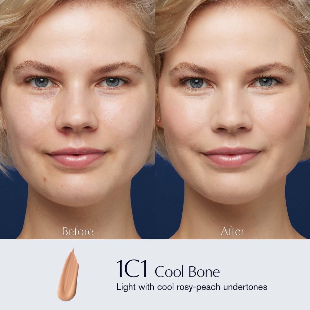 Estée Lauder Double Wear Stay-in-Place 24-Hour Long-Wear Matte Foundation Makeup, 1 Fl Oz, 1C1 Cool Bone