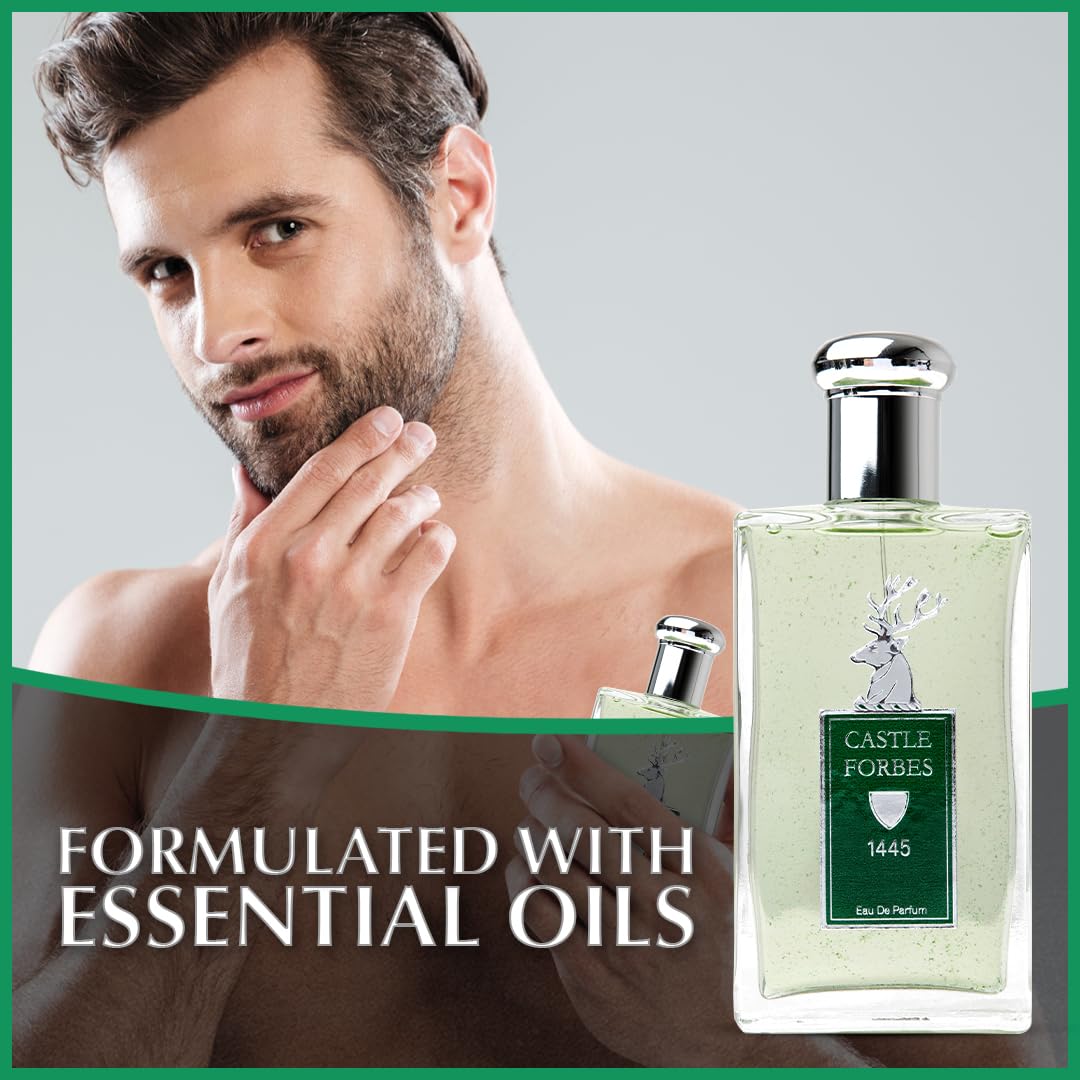 Castle Forbes 1445 Fragrance for Men, 100ml | Light & Timeless Cologne Scent w/Essential Oils | Distinctly British, Paraben-Free, Cruelty-Free