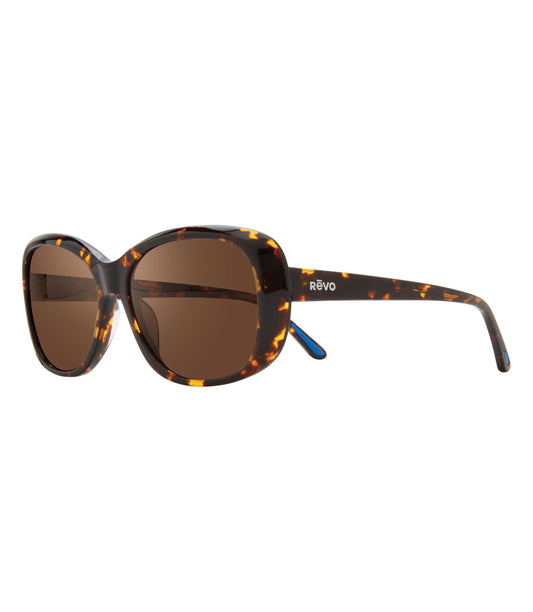 Revo Sunglasses Sammy: Women's Polarized Lens with Eco-Friendly Butterfly Frame, Tortoise Frame with Terra Lens