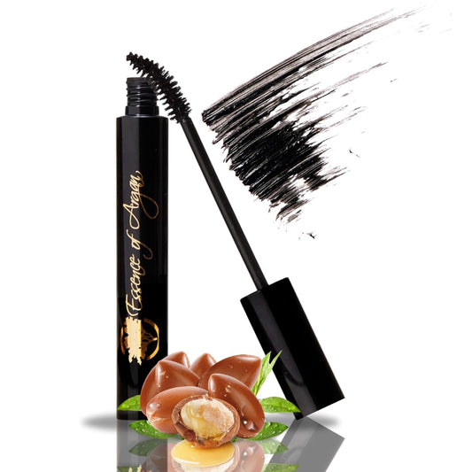 Essence of Argan Lash Conditioner Mascara with 100% Pure Organic ECOCert Argan Oil - Waterproof Black Mascara with Beeswax and Candelilla for More