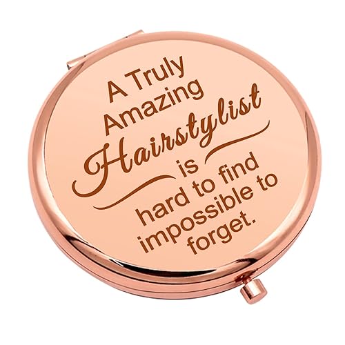 Hair Stylist Gifts for Women Hairdresser Gift Appreciation Present Compact Makeup Mirror for Hairdresser Thanks You Folding Makeup Mirror for Salon