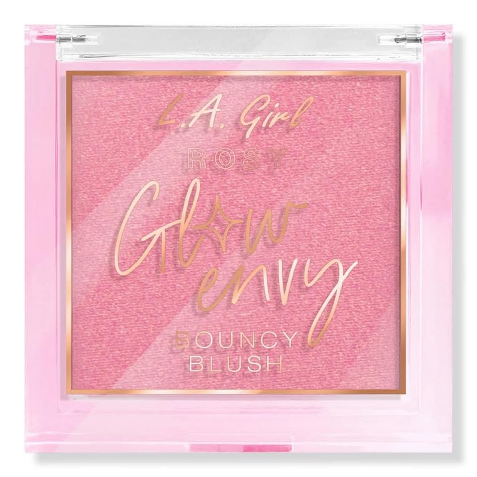 L.A. GIRL Glow Envy Bouncy Bronzer for Women, Rosy Glow Blush for Makeup with Goodness of Jojoba Oil, Squalene, & Vitamin E, Long-Wearing, Natural