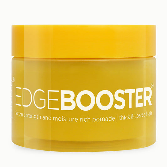 Style Factor Edge Booster Extra Strength & Moisture Rich Pomade | Strong Hold Edge Control Gel for Thick & Coarse Hair | High Shine, Non-Greasy