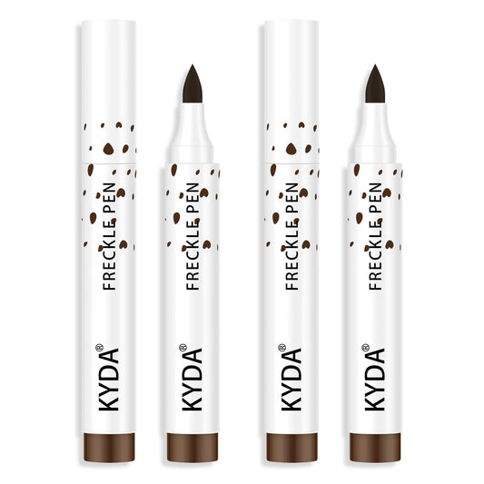KYDA 2 Pcs Freckle Makeup Pen, Natural Lifelike Freckle Makeup Magic Color, Waterproof Longlasting Soft Dot Sopt Pen, for Natural Effortless