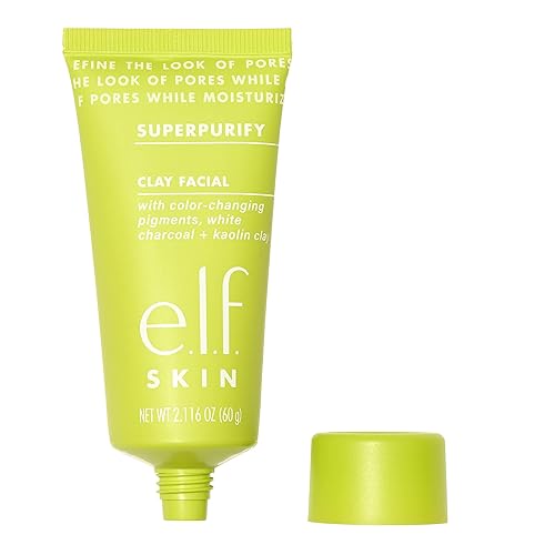 e.l.f. SKIN SuperPurify Clay Facial, Colour-Morphing Mask For Detoxifying & Smoothing Skin, Minimise Pores & Reduce Excess Oil
