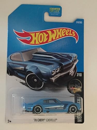 Hot Wheels 2017 Nightburnerz '70 Chevy Chevelle 310/365, Blue