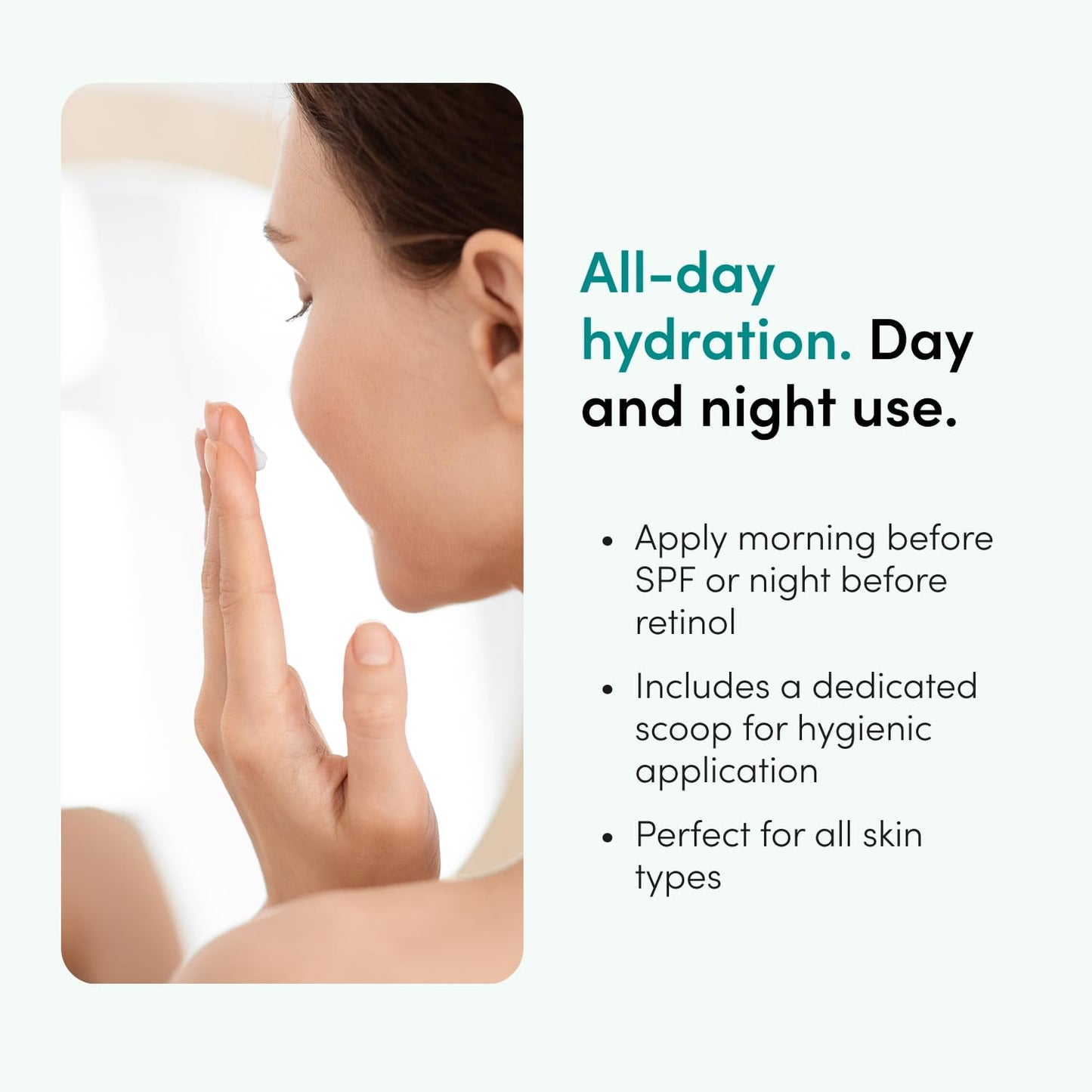hers Hydrobounce Instant Moisturizer - Hyaluronic Acid, Squalane, & Probiotic Formula - Lightweight Daily Face Cream - Hydrating Vegan Facial Lotion