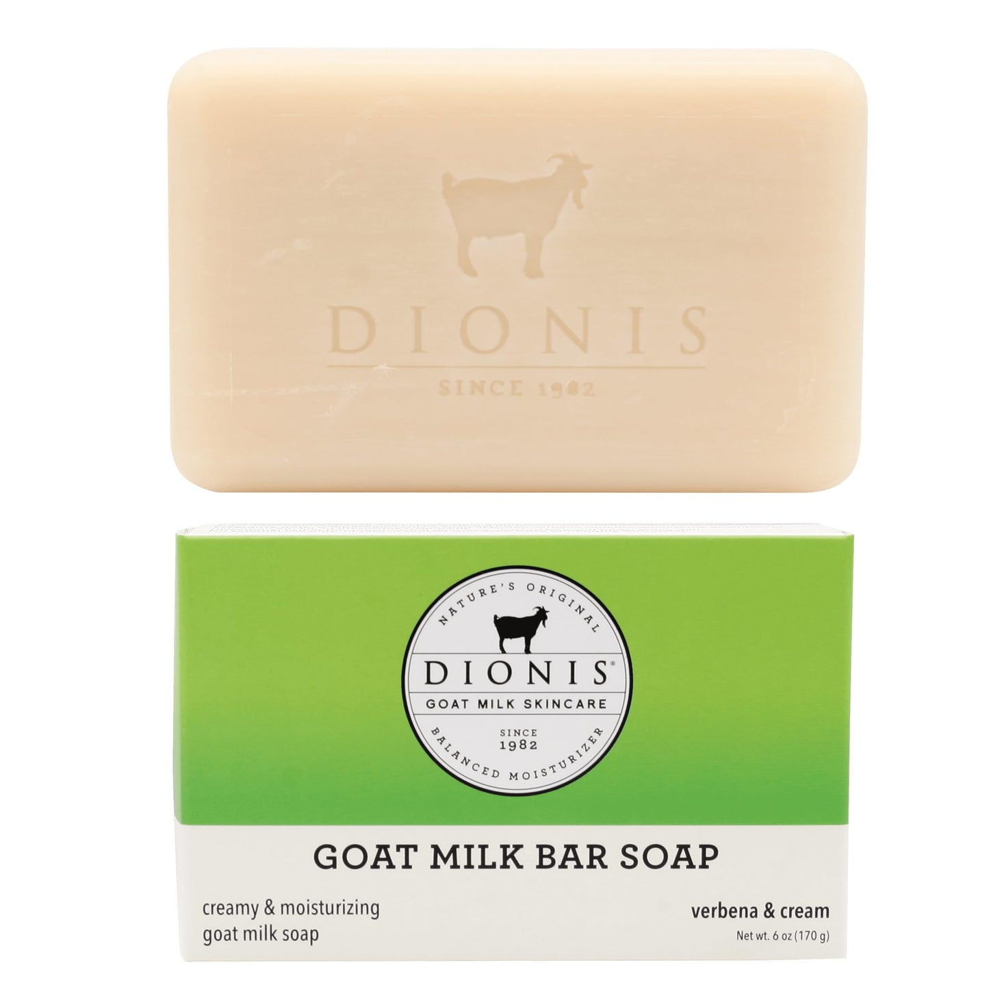 Dionis Goat Milk Lemon Verbena and Cream Bar Soap 6 oz (Pack of 1)