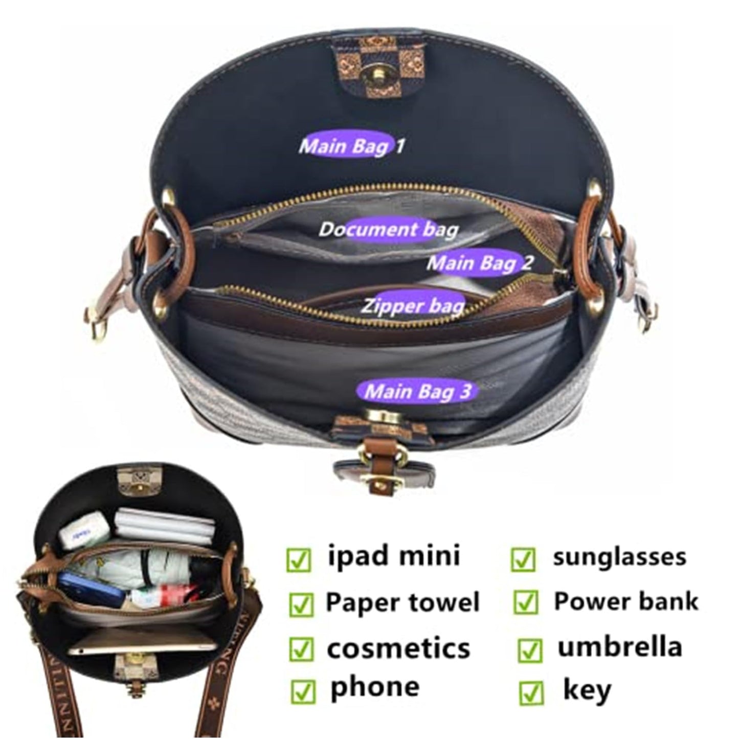 PHEVOS Women Purse and Handbags Tote Bags Fashion Ladies Satchel Shoulder Bag Top Handle Hobo Purse (coffee)