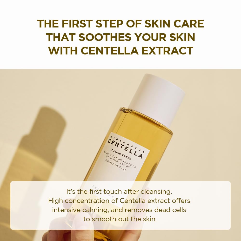 SKIN1004 Centella Toning Toner, Korean Face Essence with Centella Asiatica, Hydrating Facial Essence for Soothing & Moisturizing, PHA Toner for Skin Beauty and Personal Care SKIN1004