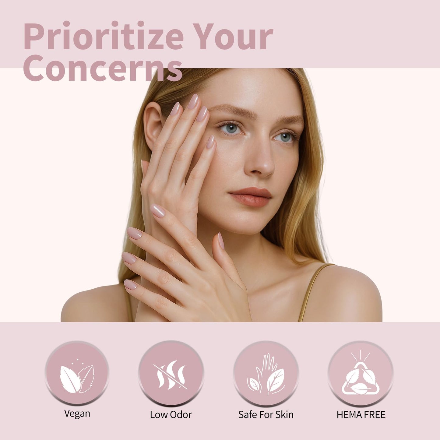 CANNI 6 Colors 9 ML Hema-Free Nude Pink Gel Nail Polish Set, Light Pink Nude Soft Pale Baby Pink Gel Polish Set, Soak Off LED Nail Manicure Kit DIY at Beauty and Personal Care CANNI