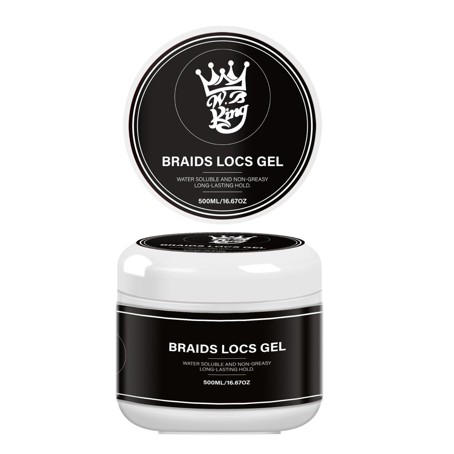 W.B king Braids & Locs Styling Gel - 500 ml (Large)