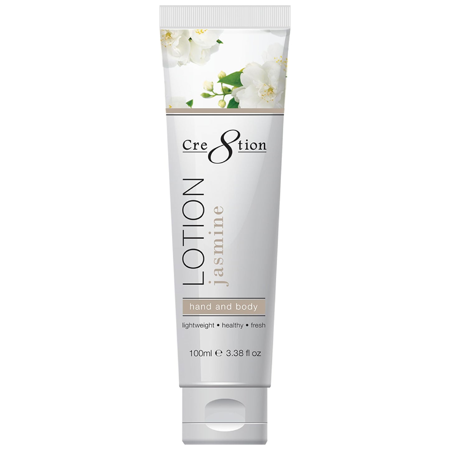 Cre8tion Spa Jasmine Hand & Body Lotion, Luxurious Lightweight Moisturizer for Silky, Smooth Skin, 3.3 Fl Oz