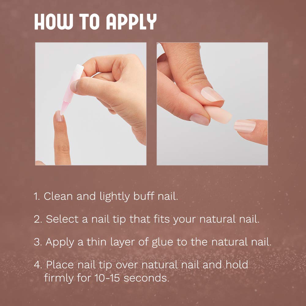 Ardell Nail Addict Premium Artificial Nail Set, Blush Geometric Crystals Beauty & Personal Care Ardell