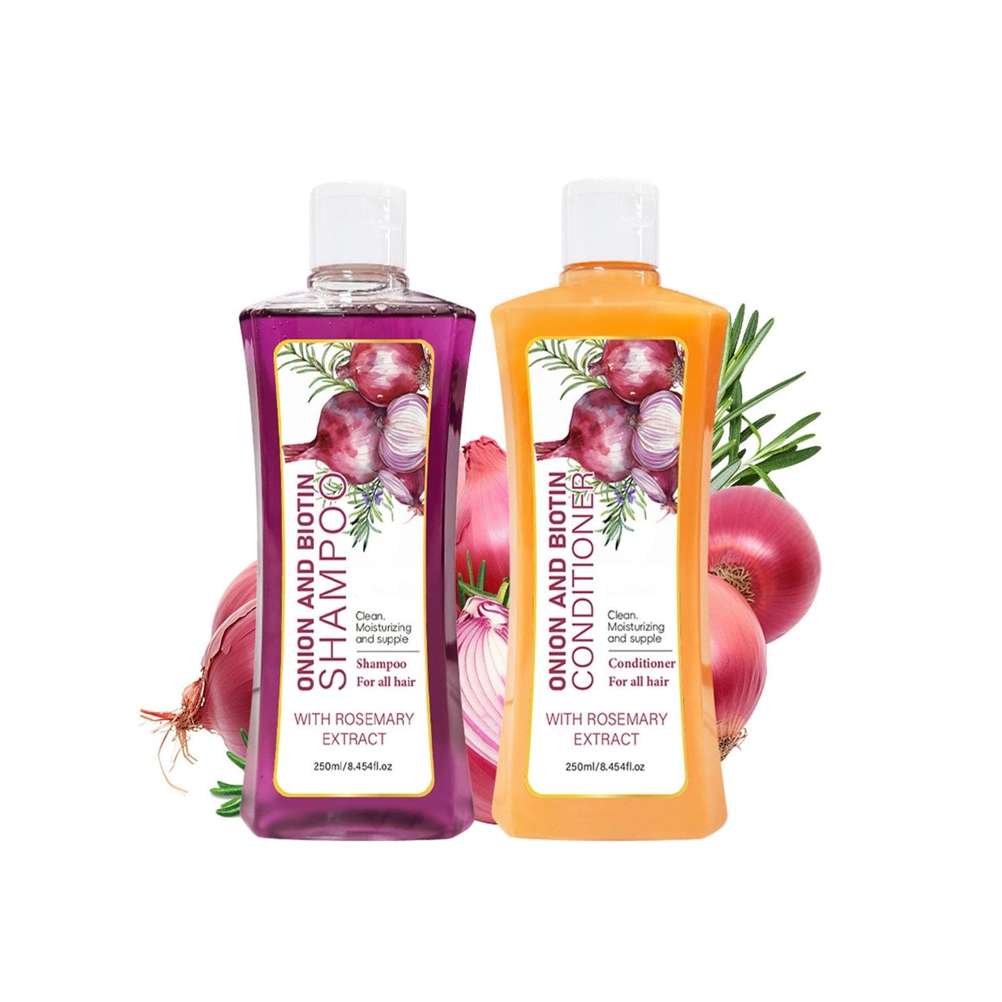 Onion Rosemary Shampoo & Conditioner Set, Shampoo and Treatment for Hair Loss and Thinning Hair, Strengthens Thickens & Reduces Hair Loss Scalp