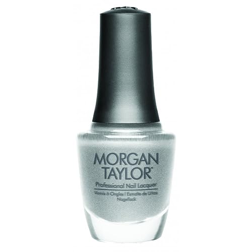 Morgan Taylor Nail Lacquer (Tinsel My Fancy) Silver Sparkle Professional Lacquer, Vibrant, Chip-Resistant, Fast-Drying, Long-Lasting, High-Shine Beauty & Personal Care Morgan Taylor
