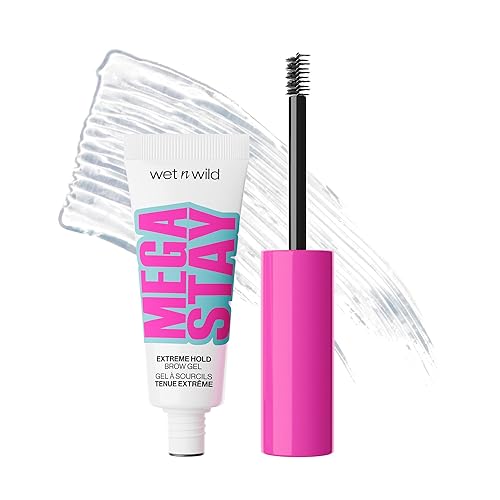wet n wild Mega Stay Extreme Hold Brow Gel, Lightweight, Non-Sticky & Flake-Free Formula, Long-Lasting 16-Hour Wear, Sculpted & Laminated Brow Look