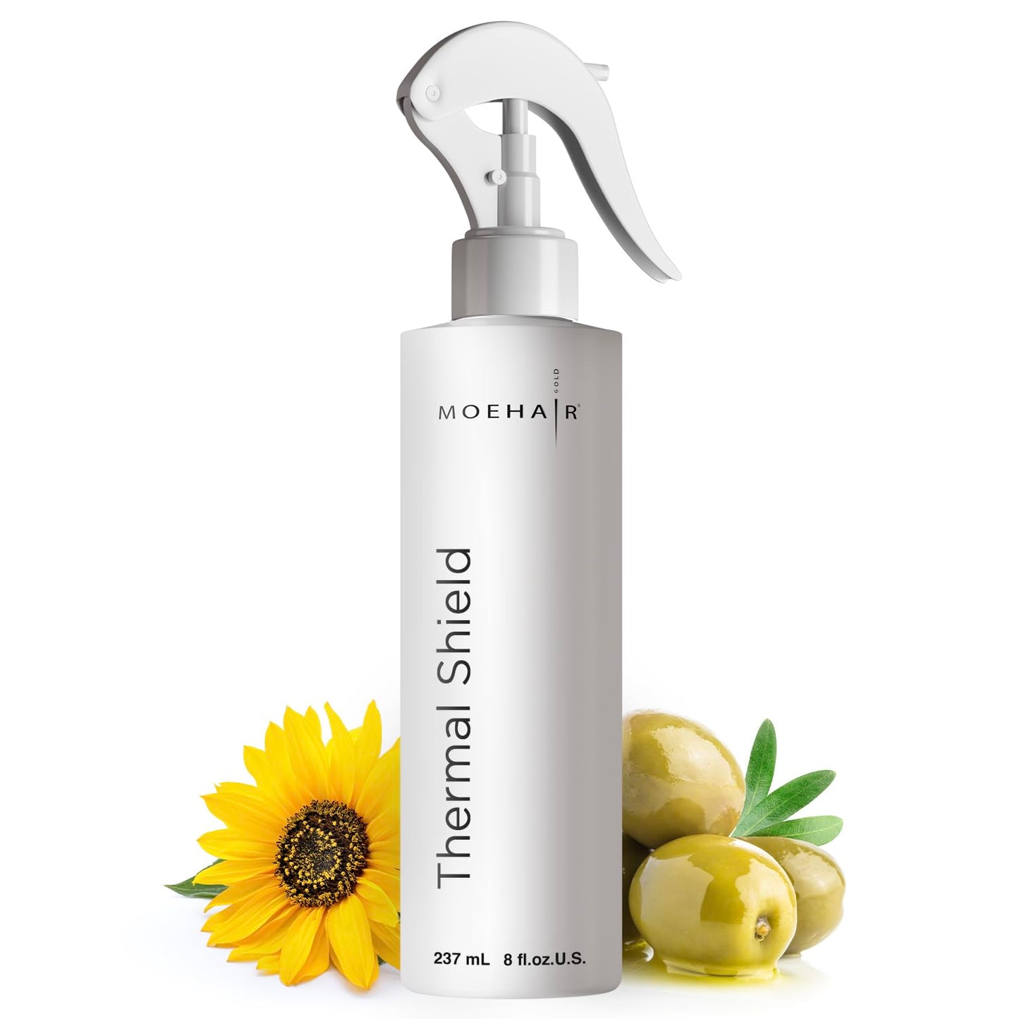 MOEHAIR Professional Grade Heat Protection Spray for Color-Treated and Natural Hair, Thermal Protection for Hair, Tames Flyaways, Reduces Frizz, Adds