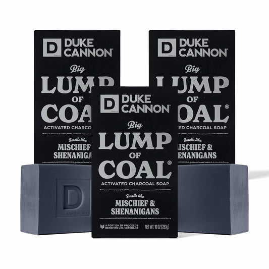 Duke Cannon Supply Co. Big Lump of Coal Soap Bar for Men Holiday Edition (Bergamot & Black Pepper Scent) Superior Grade, Extra Large, Paraben-free Beauty & Personal Care Duke Cannon Supply Co.