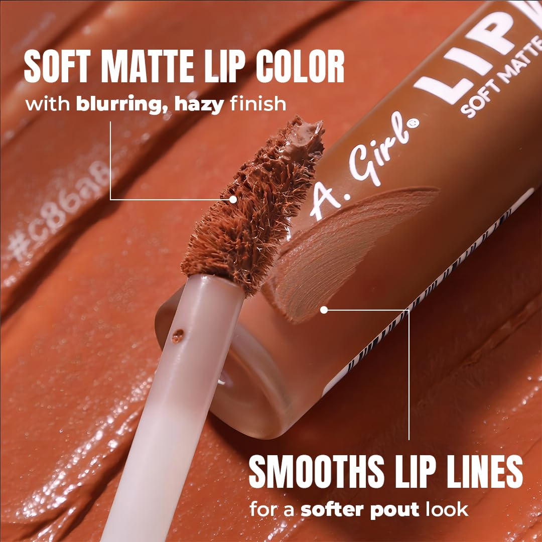 L.A. Girl Lip Haze Soft Matte Lip Color, Risk Taker GLC770
