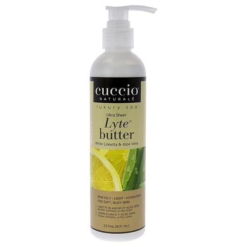 Cuccio Naturale Lyte Ultra-Sheer Body Butter - Replenishing Scented Moisturizer Cream - Deep Hydration To Repair Dry Skin - All Natural, Cruelty-Free