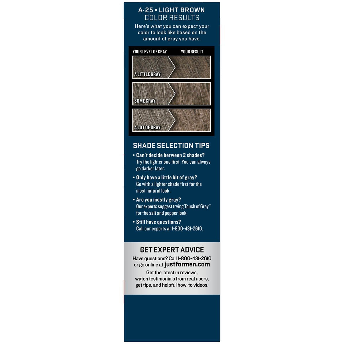Just For Men AutoStop Men's Hair Color, Light Brown