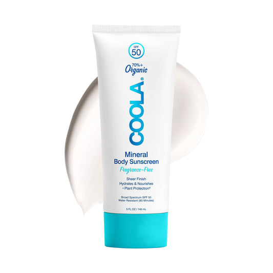 COOLA Organic Mineral Sunscreen SPF 50 Sunblock Body Lotion, Dermatologist Tested Skin Care For Daily Protection, Vegan and Gluten Free, Fragrance