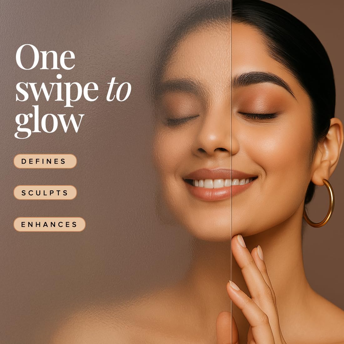 Coloressence Matte Bronzer Contour Powder, Brown, 10gm | Long Lasting | Matte Finish | Oil Control | Rich Pigment | For All Indian Skin Tones