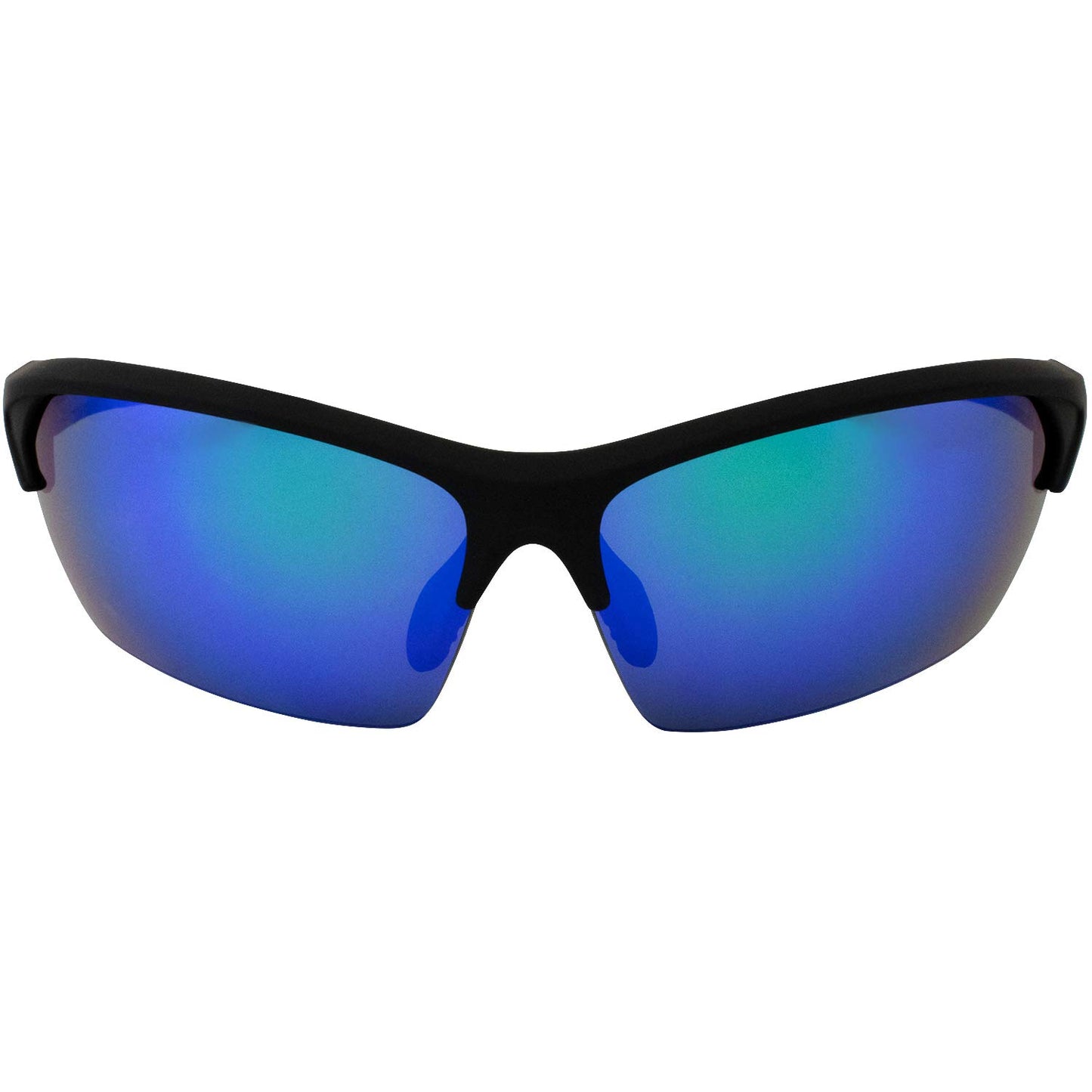 Raze Eyewear Pursuit Sport Sunglasses Black Touch Frame Green HD Z Mirror Lens