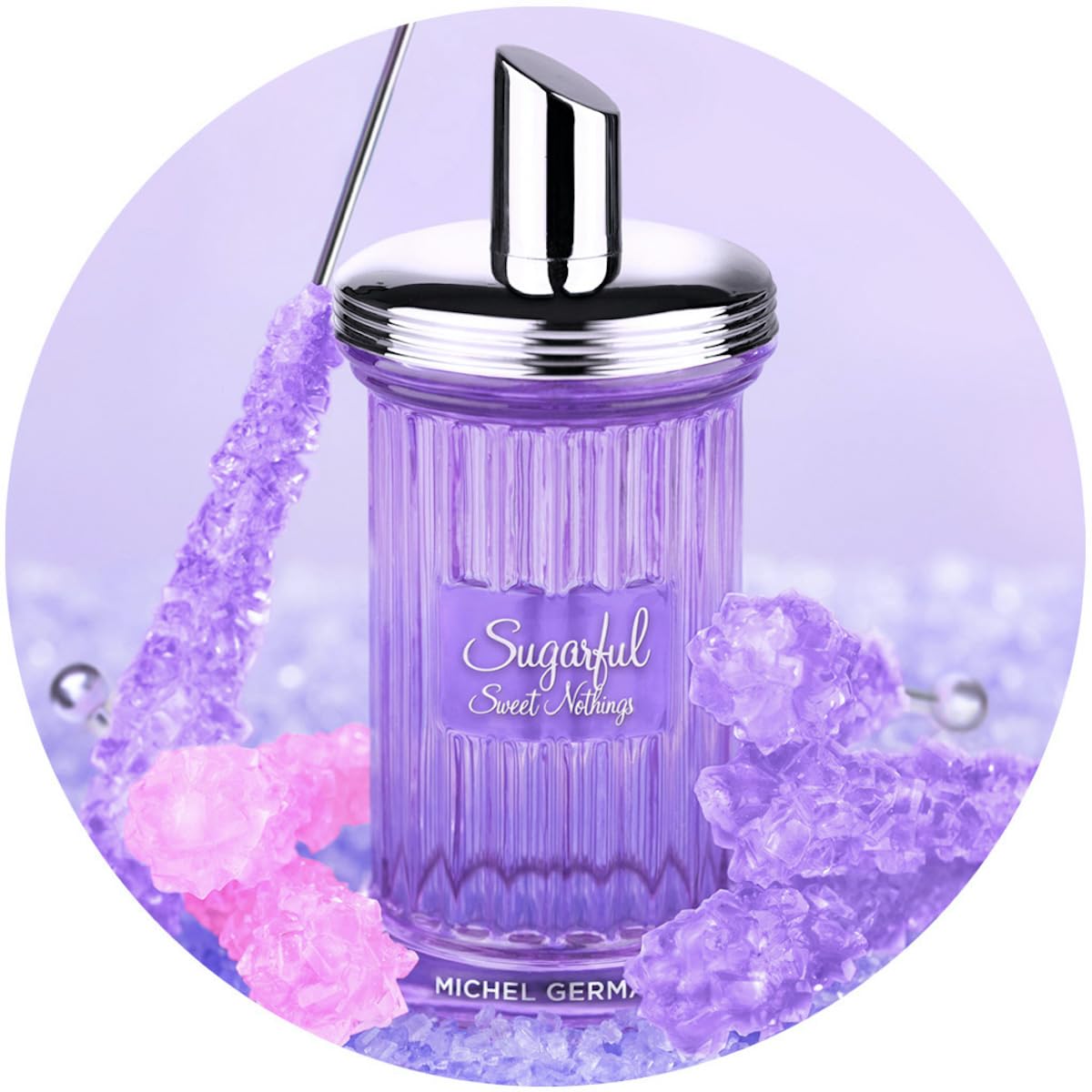 Michel Germain Sugarful Sweet Nothings Eau de Parfum, Notes of Green Apple, Pretty Lavender, Creamy Caramel, 3.4 Fl Oz