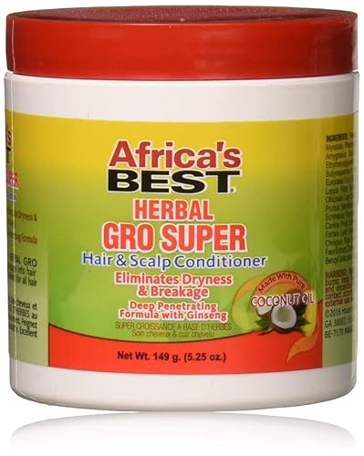 Africa's Best Maximum Strength Super Gro Hair & Scalp Conditioner, 5.25 oz,Yellow,38422