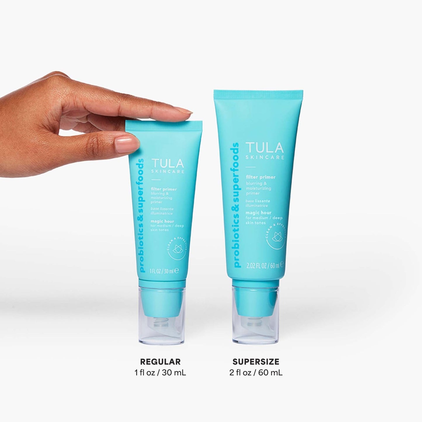 TULA Skin Care Face Filter Blurring and Moisturizing Primer - Magic Hour, Evens the Appearance of Skin Tone & Redness, Hydrates & Improves Makeup