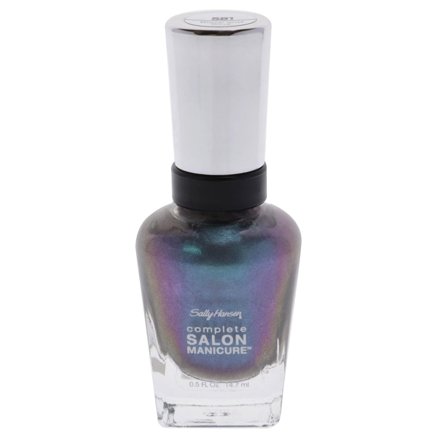 Sally Hansen Complete Salon Manicure Nail Polish | Multi-Benefit Nail Color | Strengthening Keratin Formula | 580 Black And Blue Beauty & Personal Care Sally Hansen
