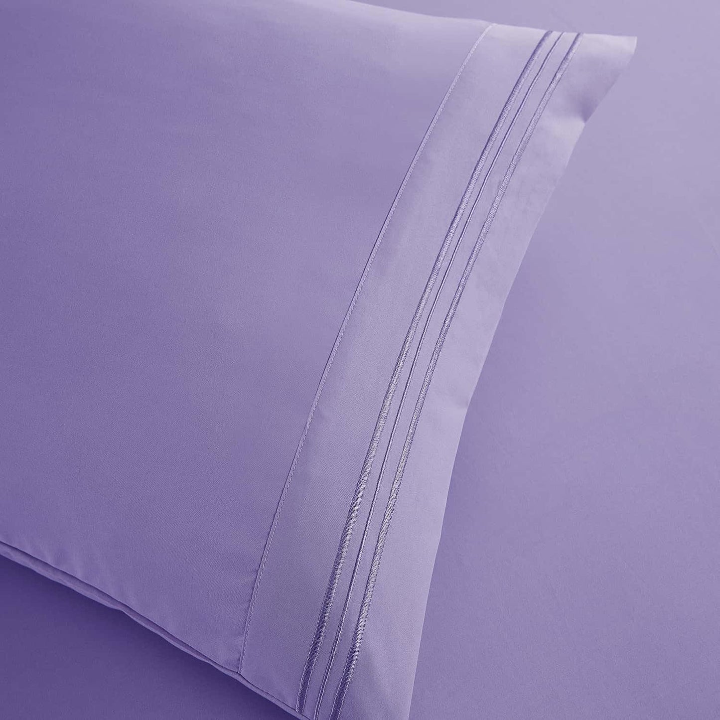 Clara Clark King Sheets, 6 Piece Set - Hotel Luxury Sheets for King Size Bed, Super Soft Bedding Set, King Size, Lavender