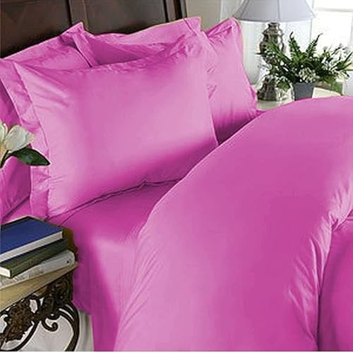 Elegant Comfort 1500 Premier Hotel Quality 4-Piece Bed Sheet Sets, Deep Pockets - Luxurious Wrinkle Free & Fade Resistant, Full, Pink