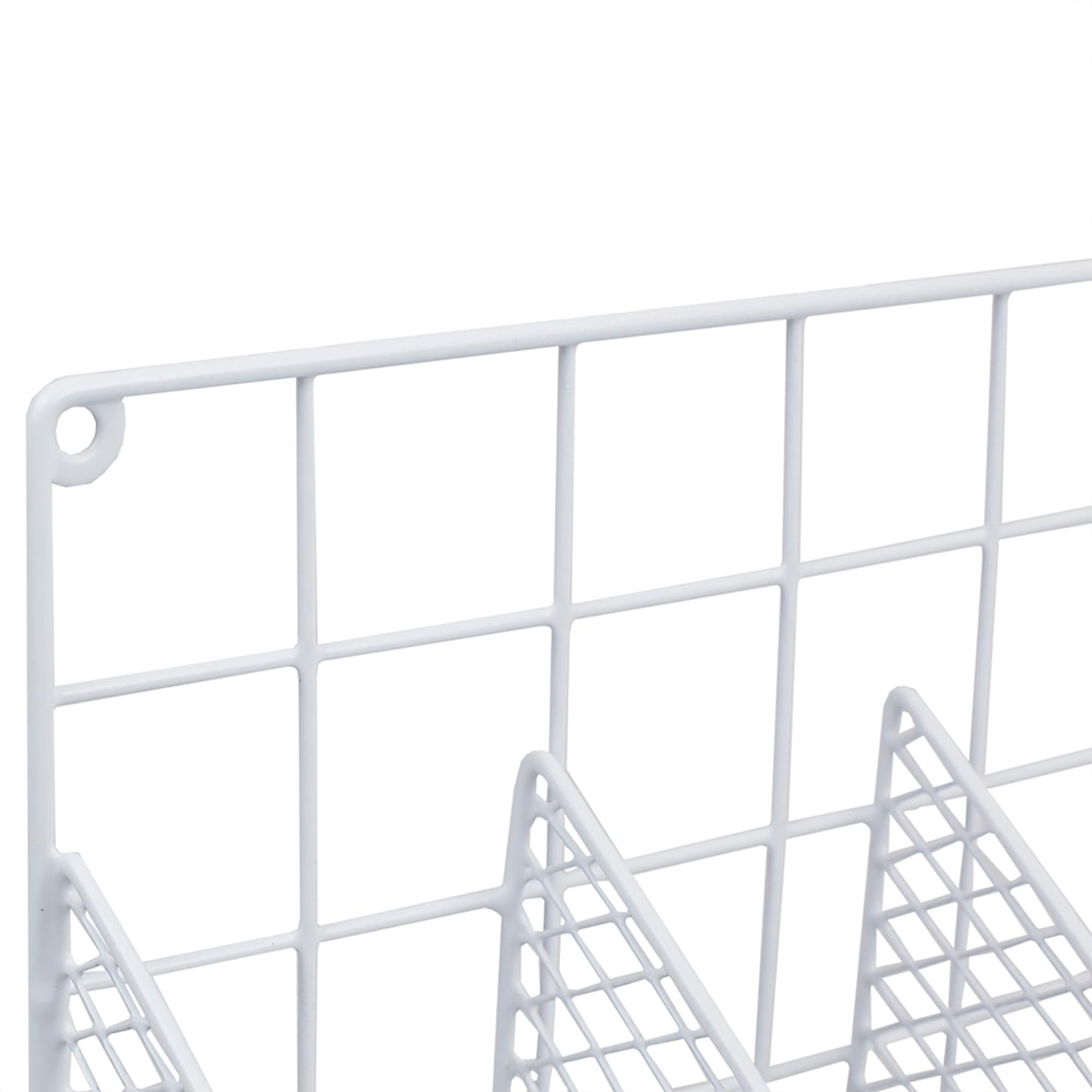 Home Basics Organizer Rust Resistant, Perfect for Food Storage, Silver Foil, Wax Paper, Sandwich Bags, Plastic Wrap-Mounts,White