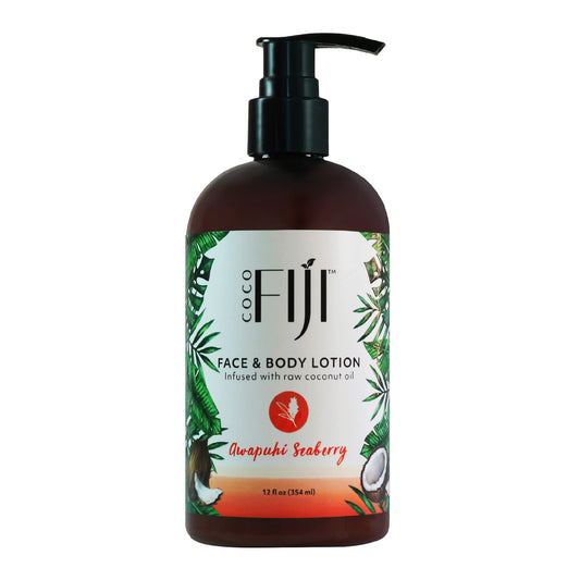 Coco Fiji Face & Body Lotion Infused With Coconut Oil | Lotion for Dry Skin | Moisturizer Face Cream & Massage Lotion for Women & Men | Awapuhi