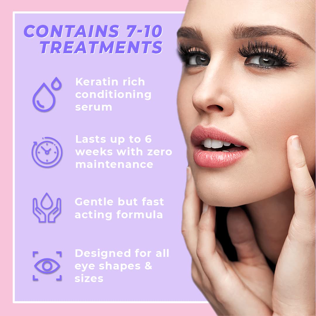 Lash Lift Kit with Keratin by CICI | Instant Perming, Lifting & Curling for Eyelashes | Long Lasting Professional Salon Results for a Supermodel Look