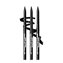 Ruby Kisses Auto Lip Liner Pencil (Black 3 Pack), Long Lasting & Non-Fading, Smooth Application, Non-Feathering with Rich Pigmented Color, No