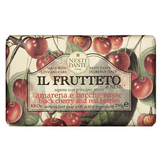 Nesti Dante Soap Bar, Italian Made Triple Milled Bar Soap in Black Cherry, 250 g (Pack of 1)