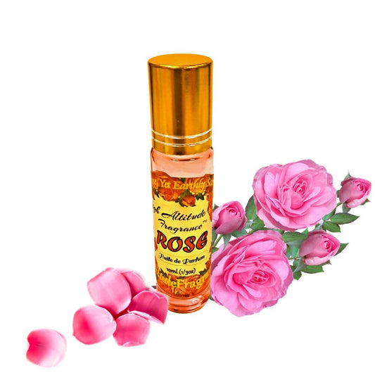 ROSE Perfume Oil - All-Natural Essential Oil Fragrance - Huile de Parfum - Bulgarian Damask Rosa Damascena Petals Otto, Tea Rose, De Mai - Roll
